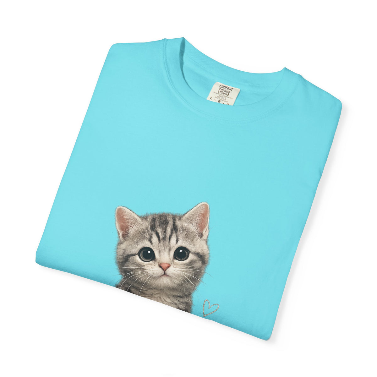 Smiling Tabby Kitten T-Shirt | Cute Cat Illustration