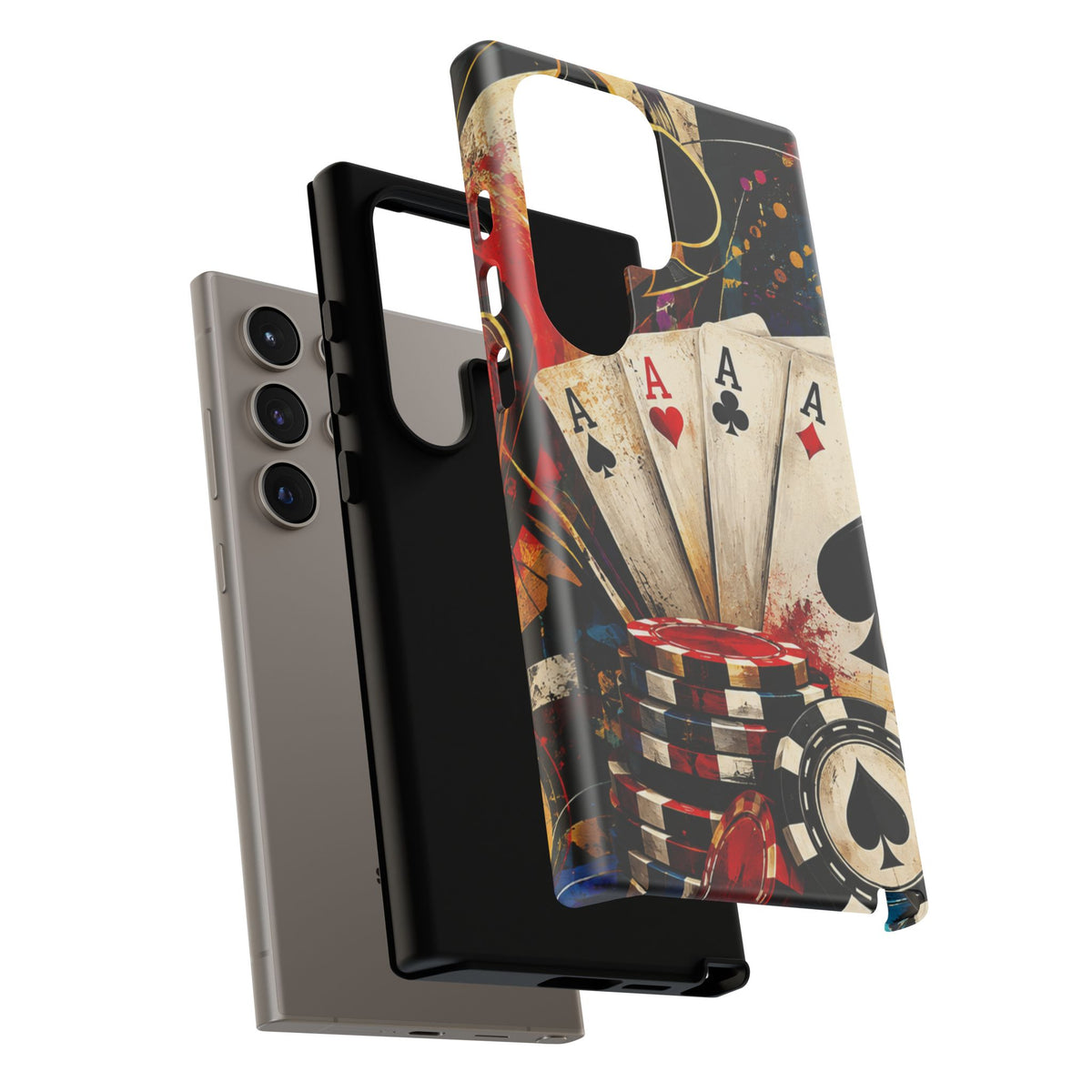 Casino Poker Ace Phone Case — Vintage Playing Cards & Chips Protective Cover