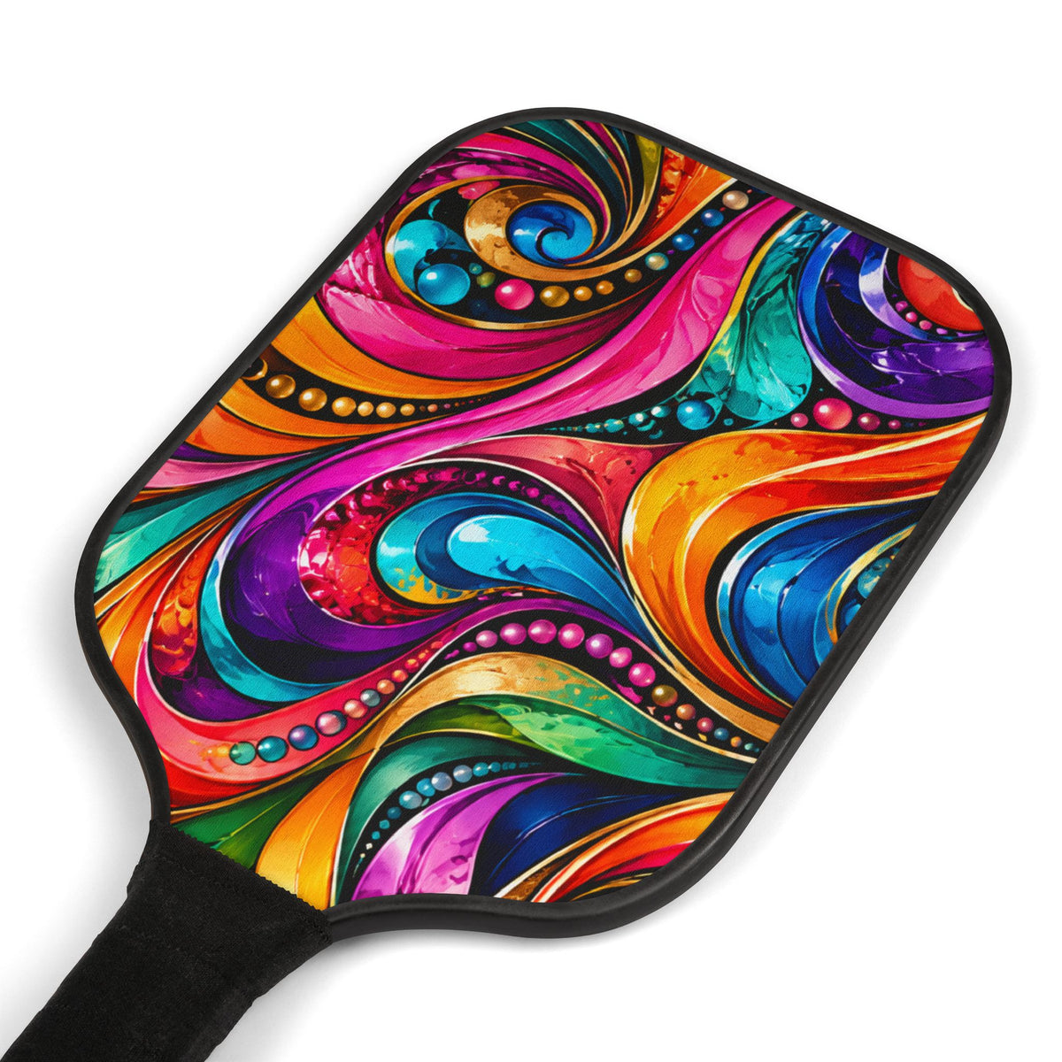 Pickleball Paddle Set — Vibrant Swirl Design Pickleball Kit with Balls