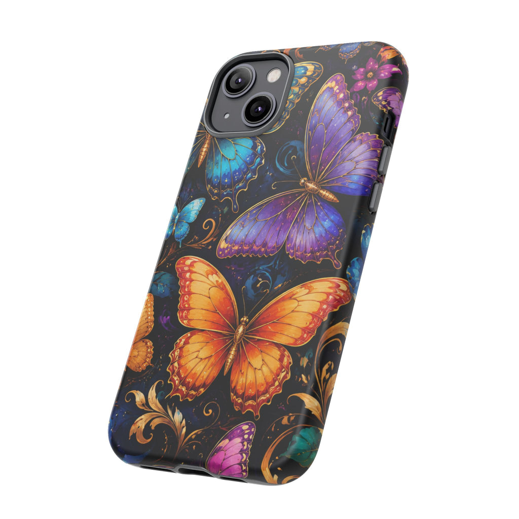 Butterfly Tough Phone Case — Colorful Floral Butterflies Protective Cover