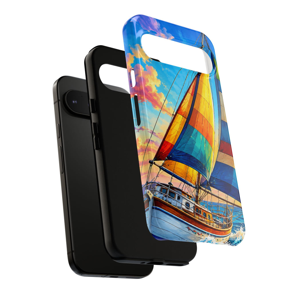 Sailboat Sunset Phone Case — Colorful Nautical iPhone Cover