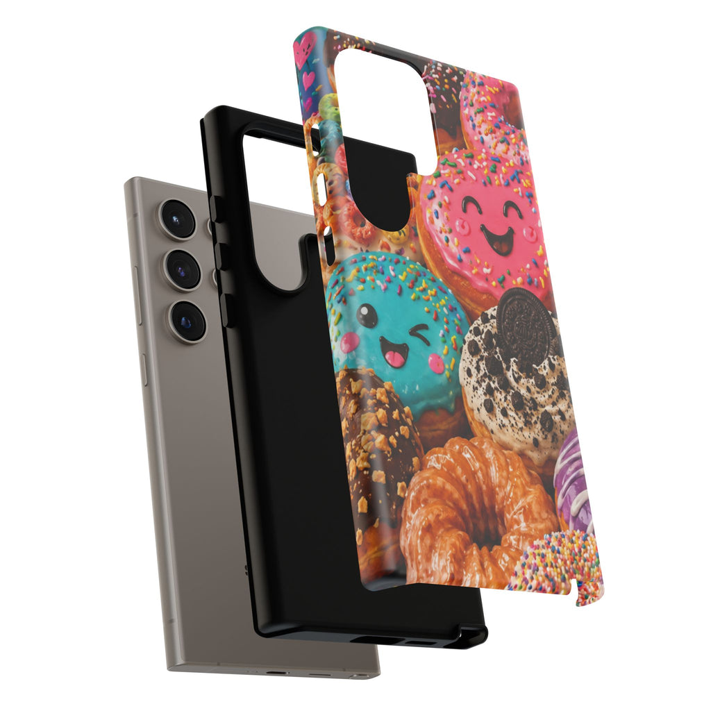 Donut Smile Tough Phone Case — Cute Colorful Desserts Protective Cover