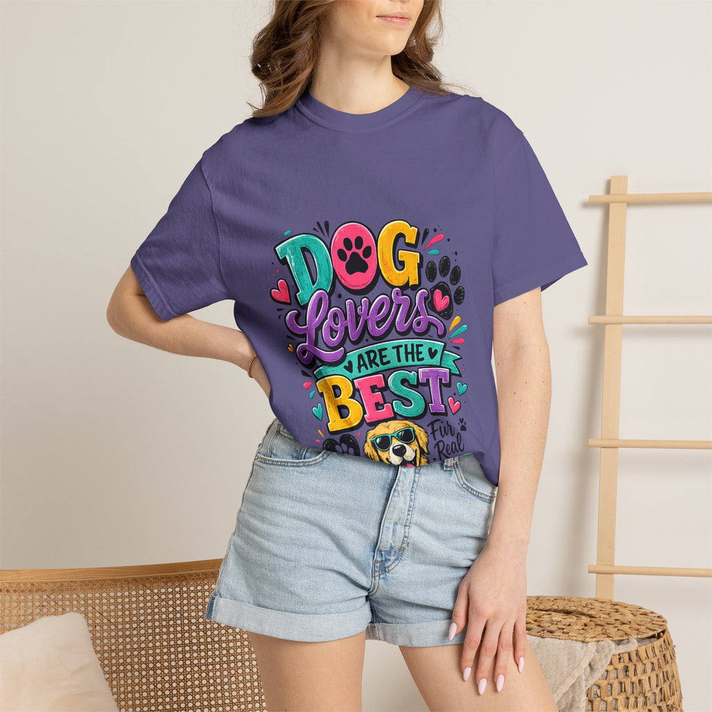 Dog Lovers Are The Best T-shirt | Colorful Paw Print Design