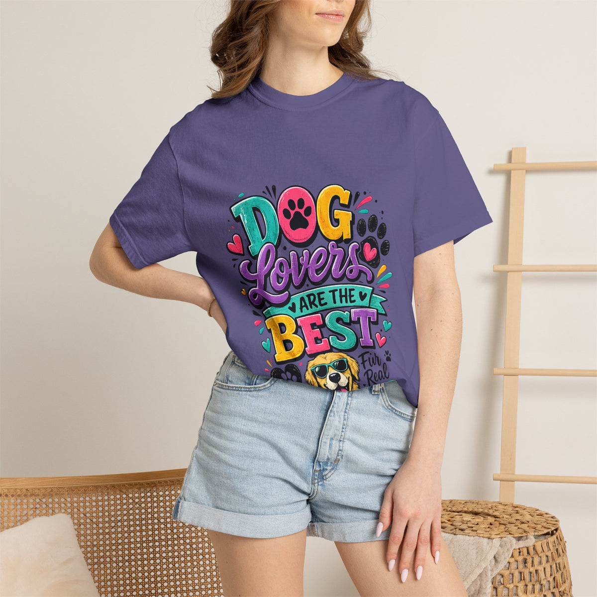 Dog Lovers Are The Best T-shirt | Colorful Paw Print Design