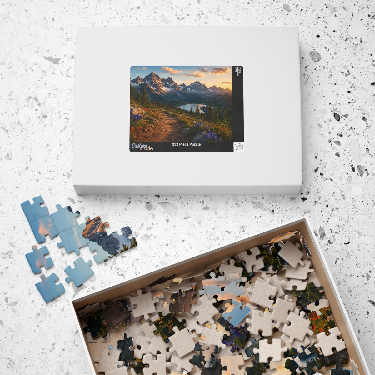 Sunset Mountain Trail Puzzle | Scenic Landscape Jigsaw