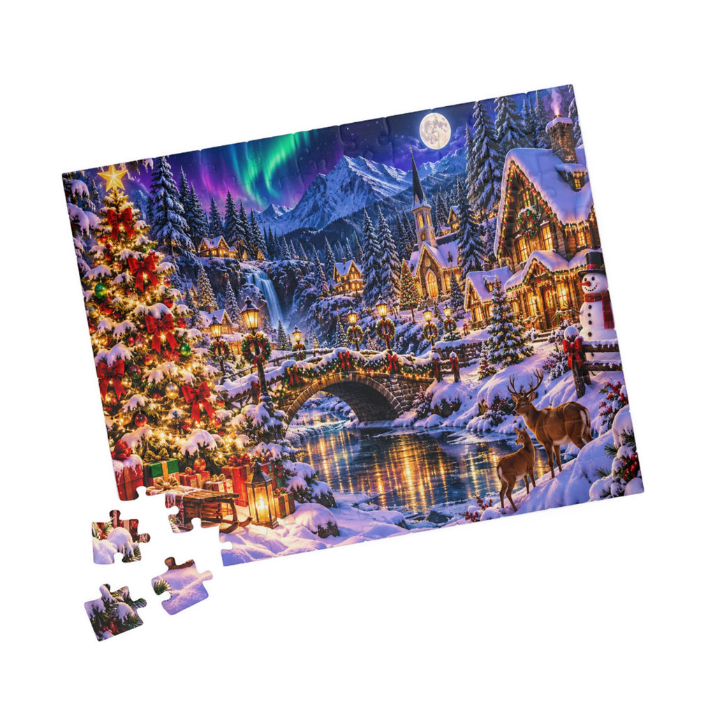 Christmas Village Winter Puzzle — Holiday Jigsaw (110/252/520/1014 pcs)