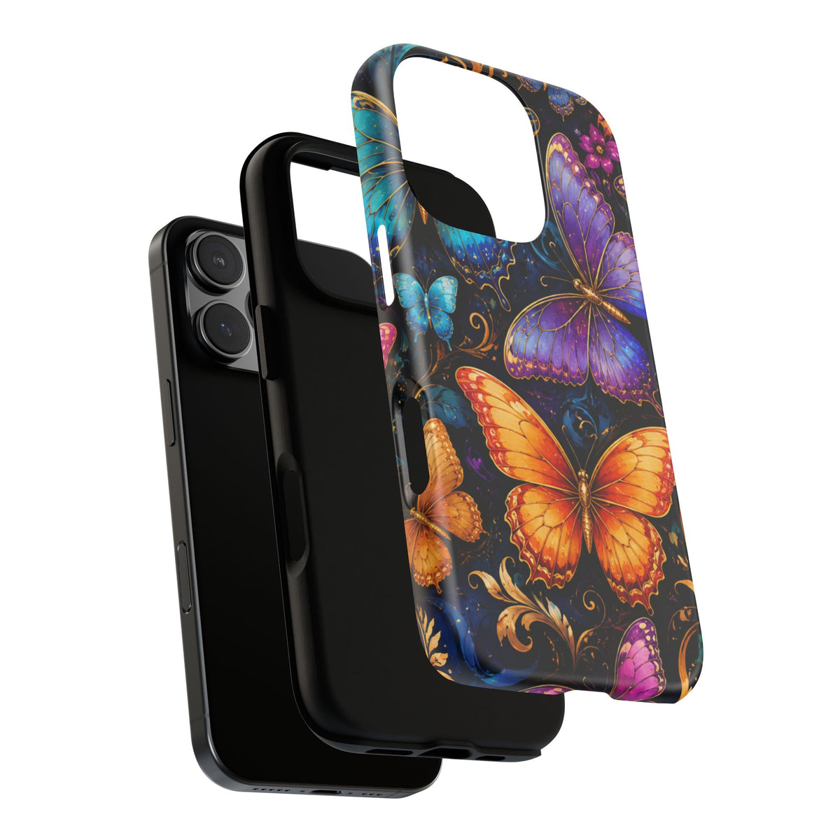 Butterfly Tough Phone Case — Colorful Floral Butterflies Protective Cover