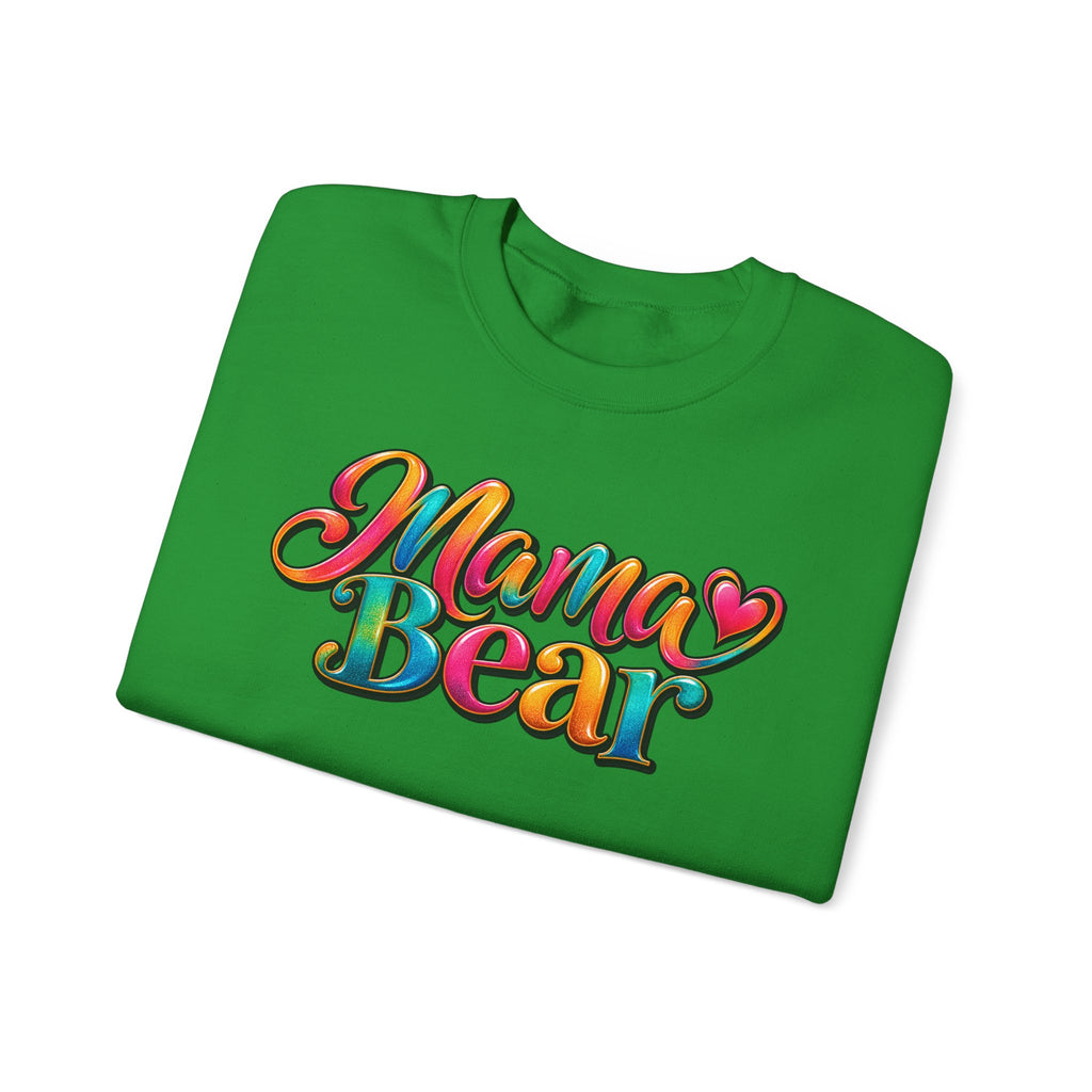 Mama Bear Crewneck Sweatshirt – Colorful Retro Mom Graphic