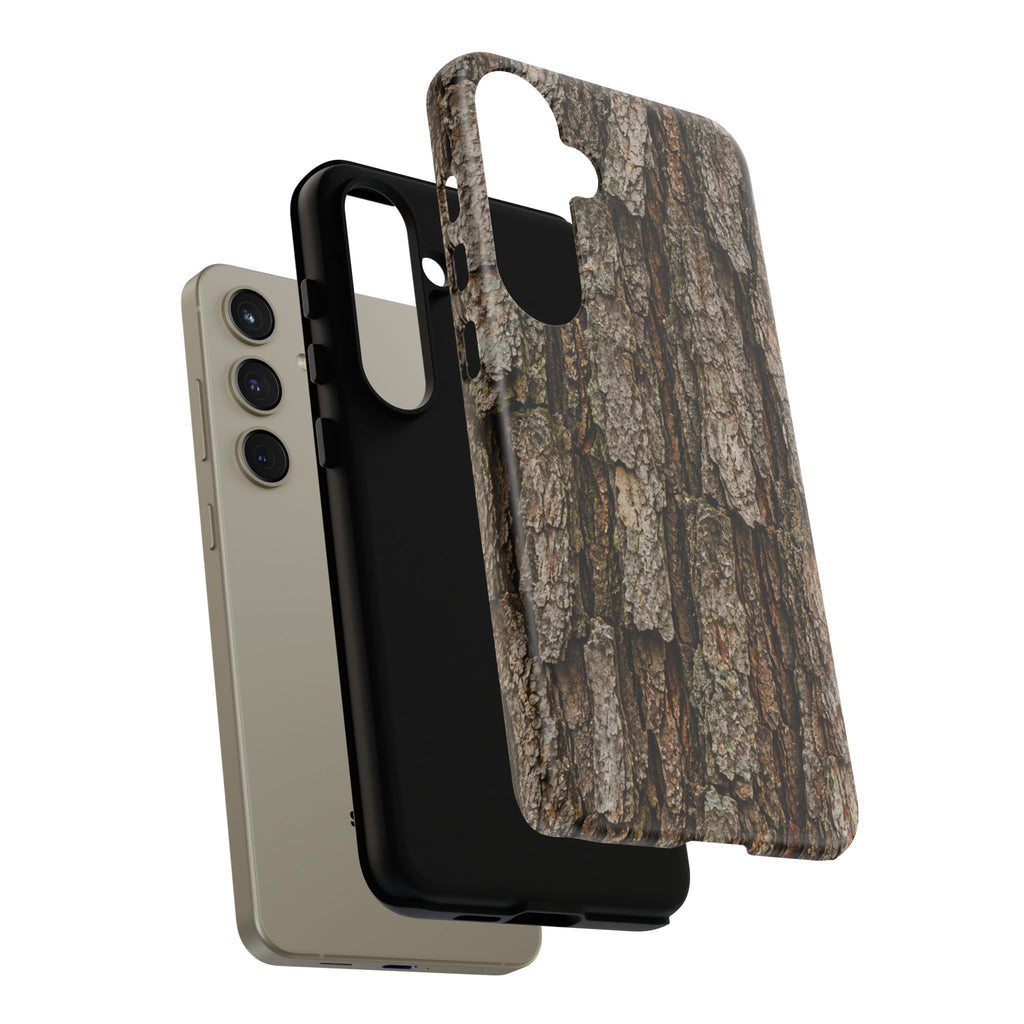 Bark Texture Phone Case - Rugged Woodland Camouflage for Nature Lovers