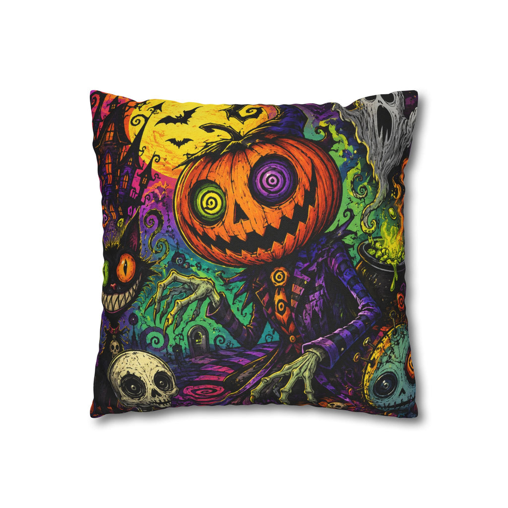 Psychedelic Pumpkin Jack-o'-Lantern Pillowcase