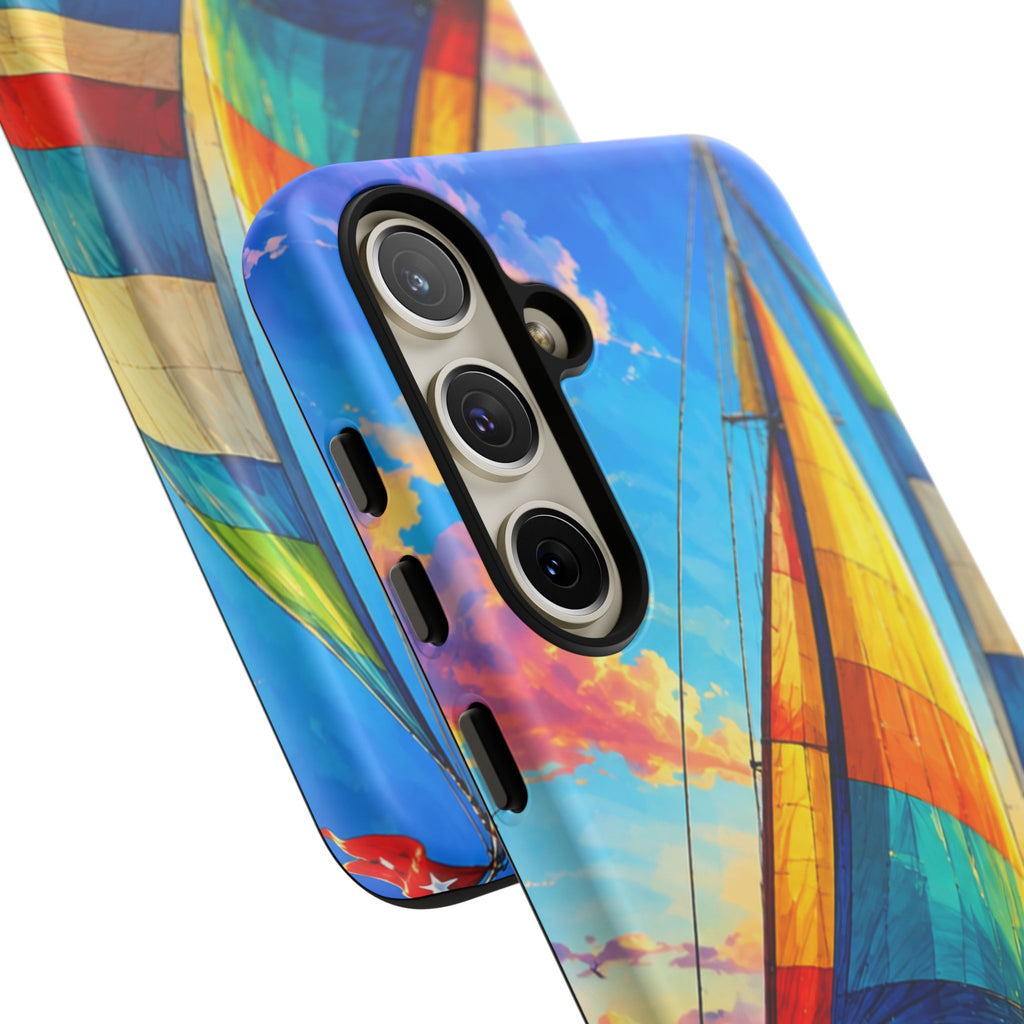Sailboat Sunset Phone Case — Colorful Nautical iPhone Cover