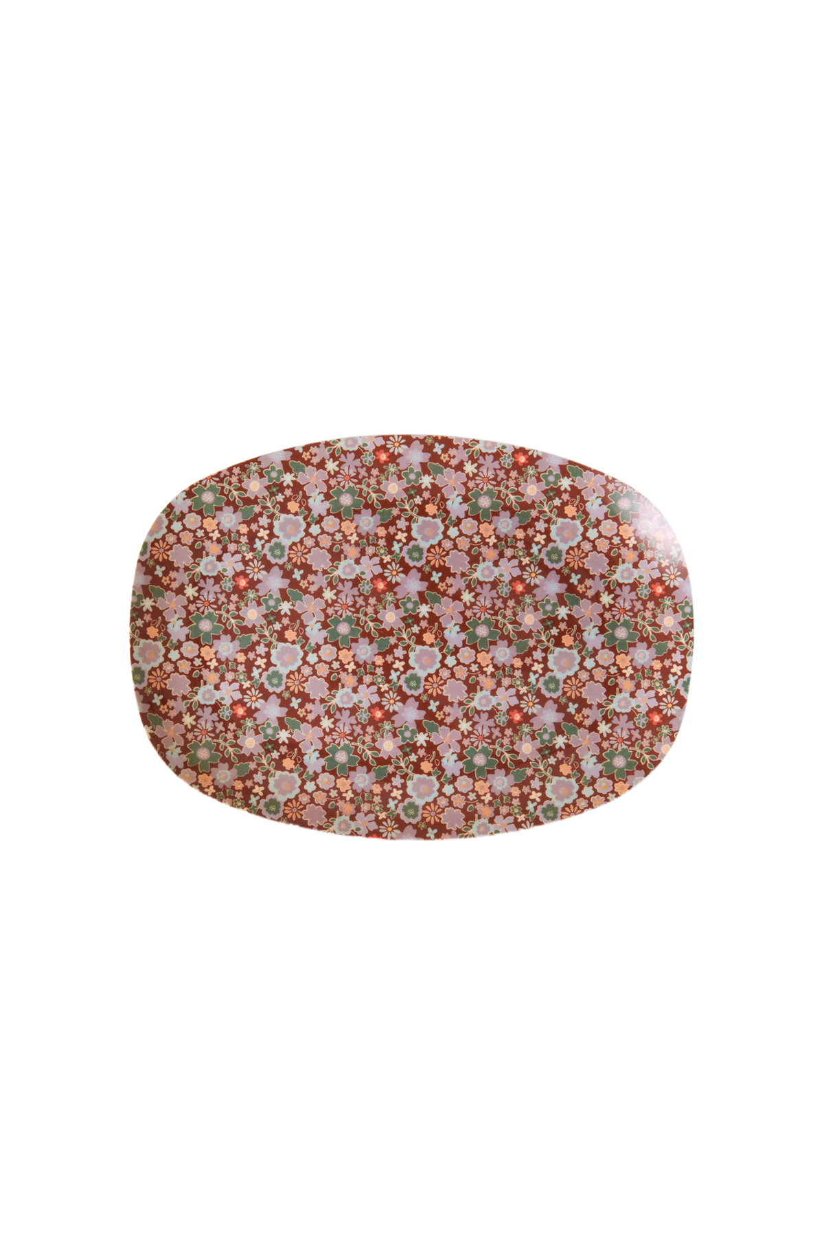 Melamine Small Rectangular Plate | Fall Floral Print