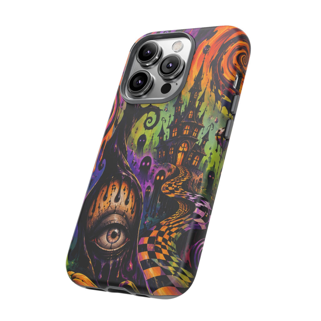 Phone Case — Psychedelic Haunted House Halloween Design
