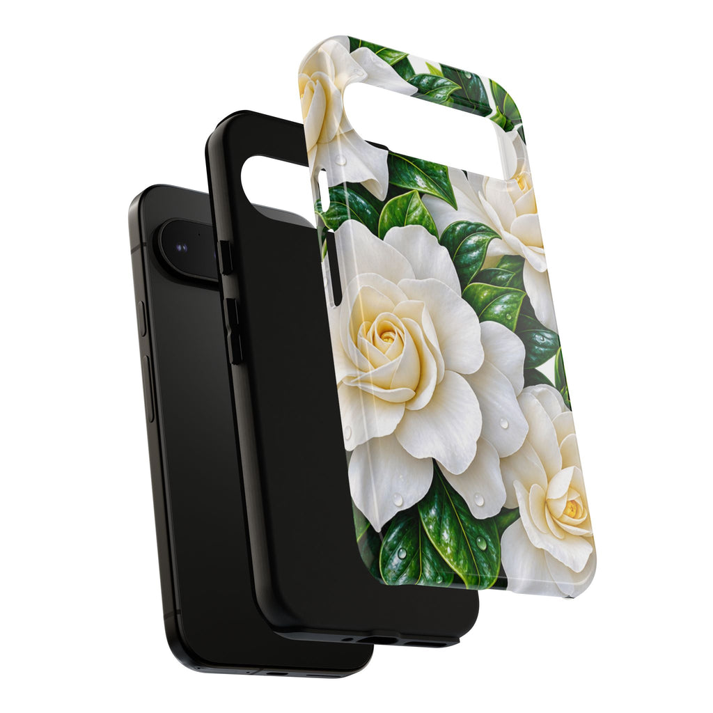 Floral Camellia Tough Case — White Gardenia Phone Cover