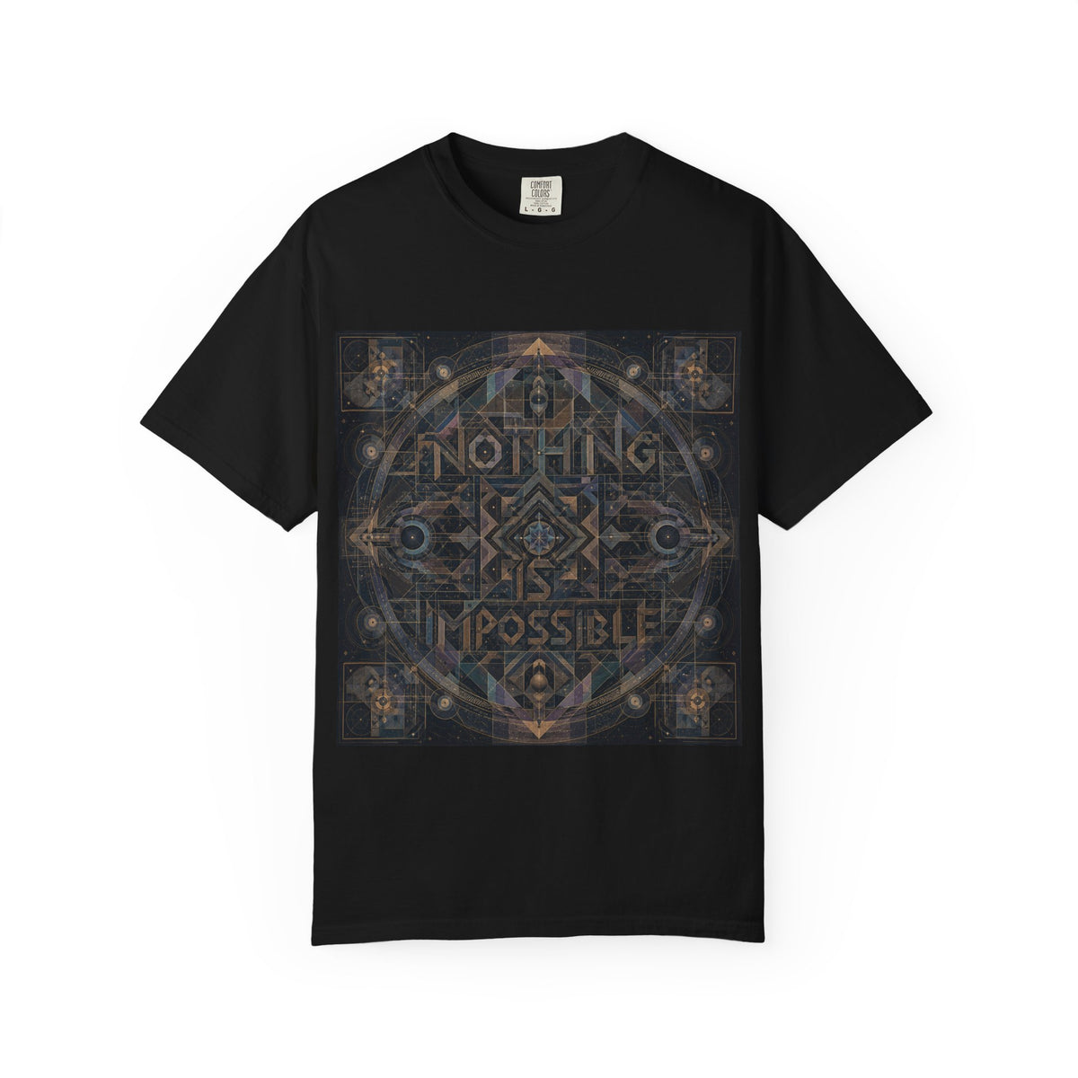 Nothing Is Impossible T-shirt | Geometric Mandala Inspirational Tee