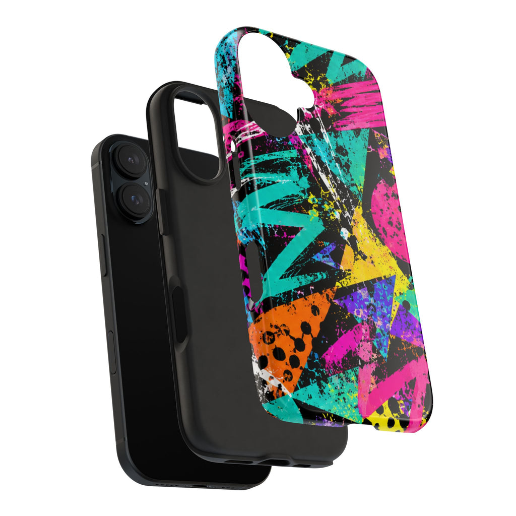 Tough Phone Case — Neon Graffiti Splash Protective Cover
