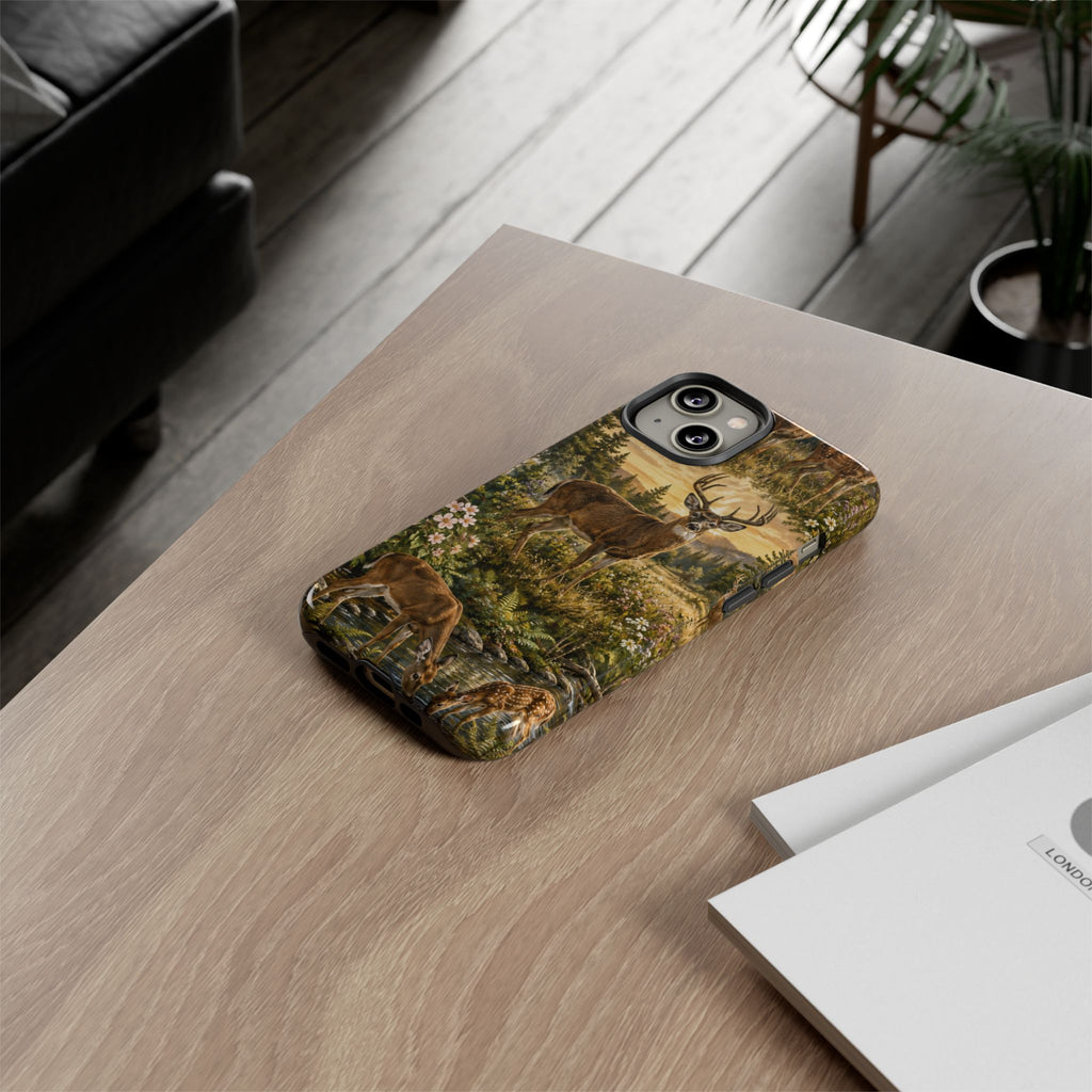 Deer Forest Phone Case — Woodland Bucks Nature iPhone Cover