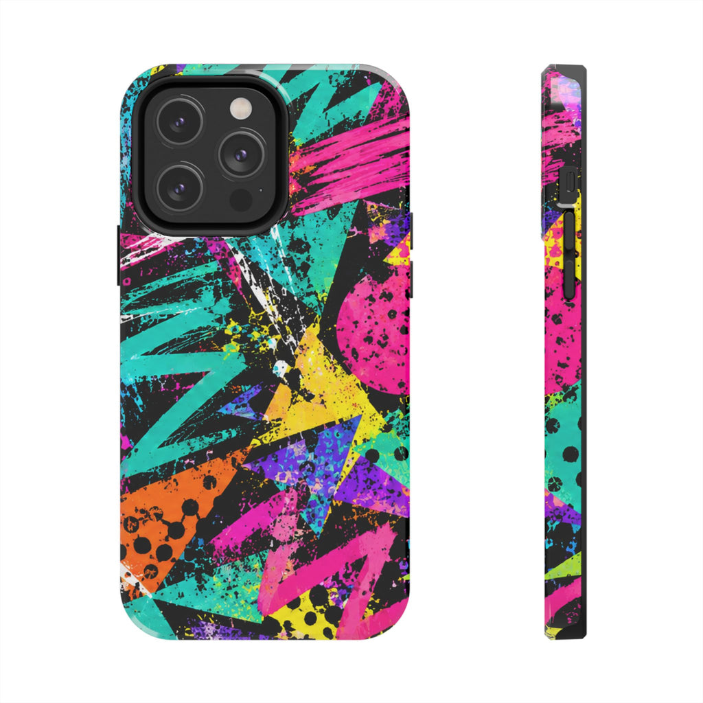 Tough Phone Case — Neon Graffiti Splash Protective Cover