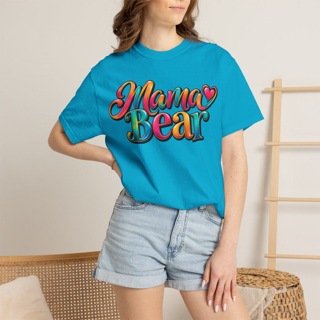 Mama Bear T-Shirt — Colorful Retro Script Mother's Day Tee