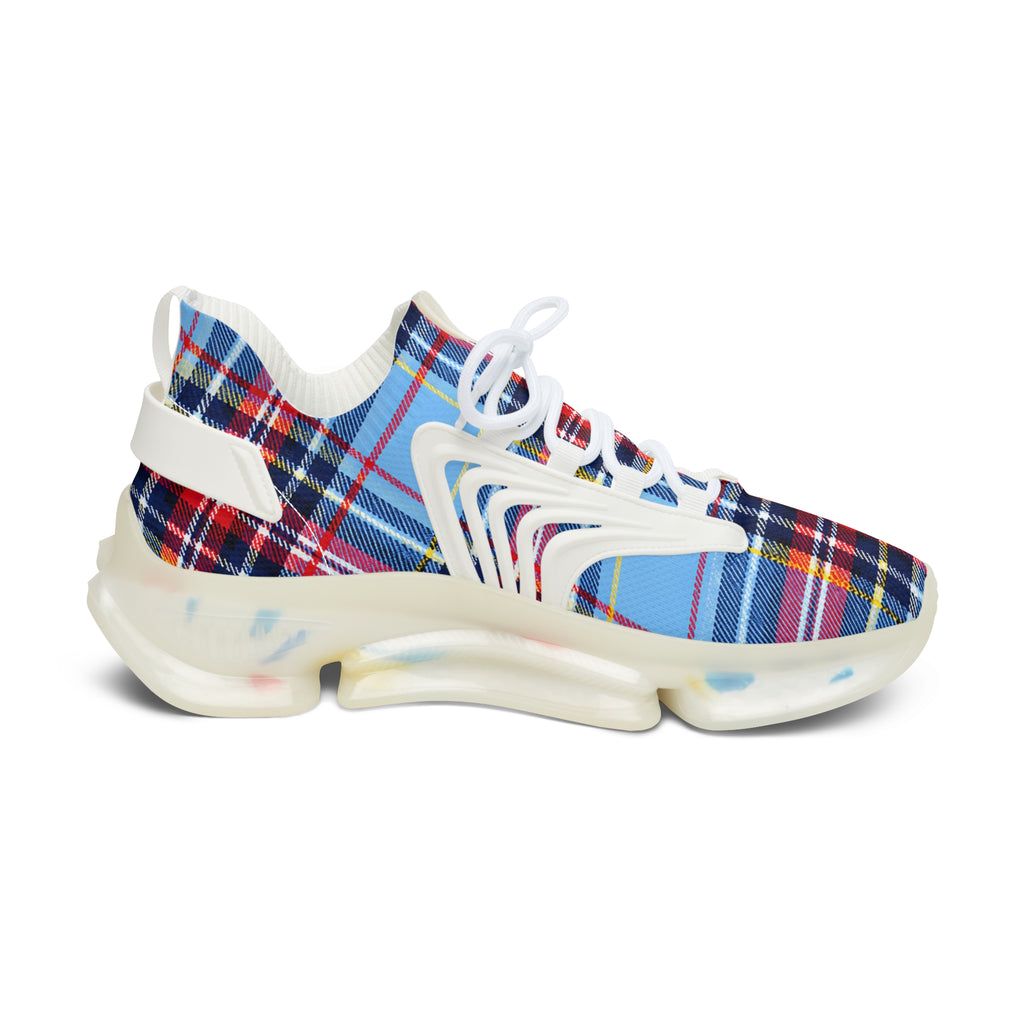 Plaid Mesh Sneakers — Women’s Lightweight Breathable Fashion Trainers