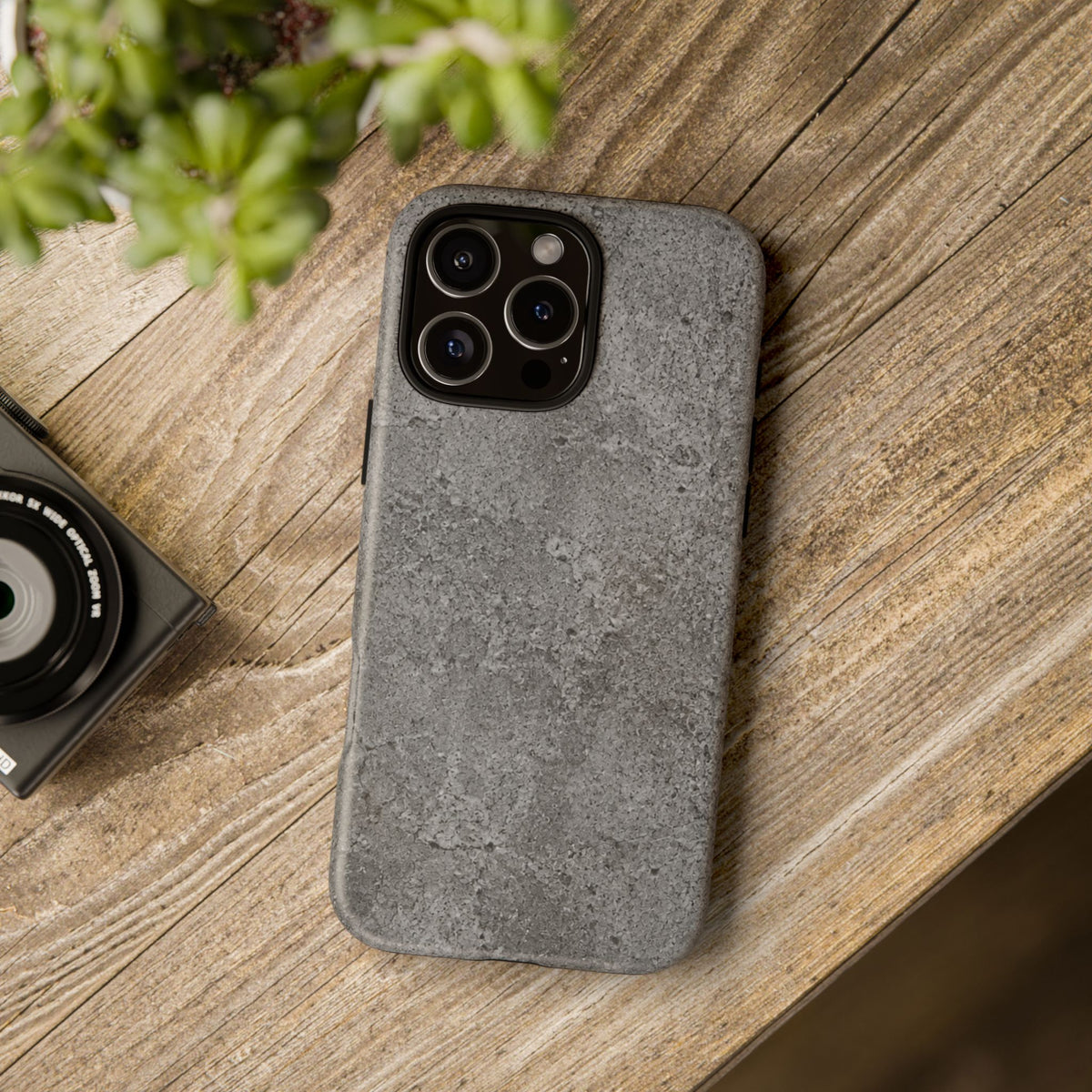 Concrete Texture Phone Case — Rugged Grey Protective iPhone Cover