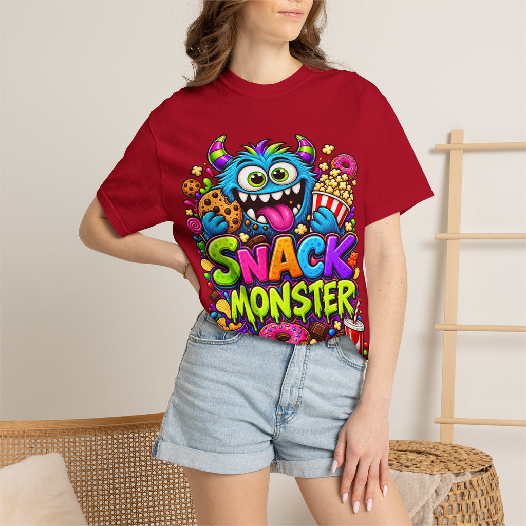 Snack Monster T-shirt | Colorful Cartoon Monster Snacks