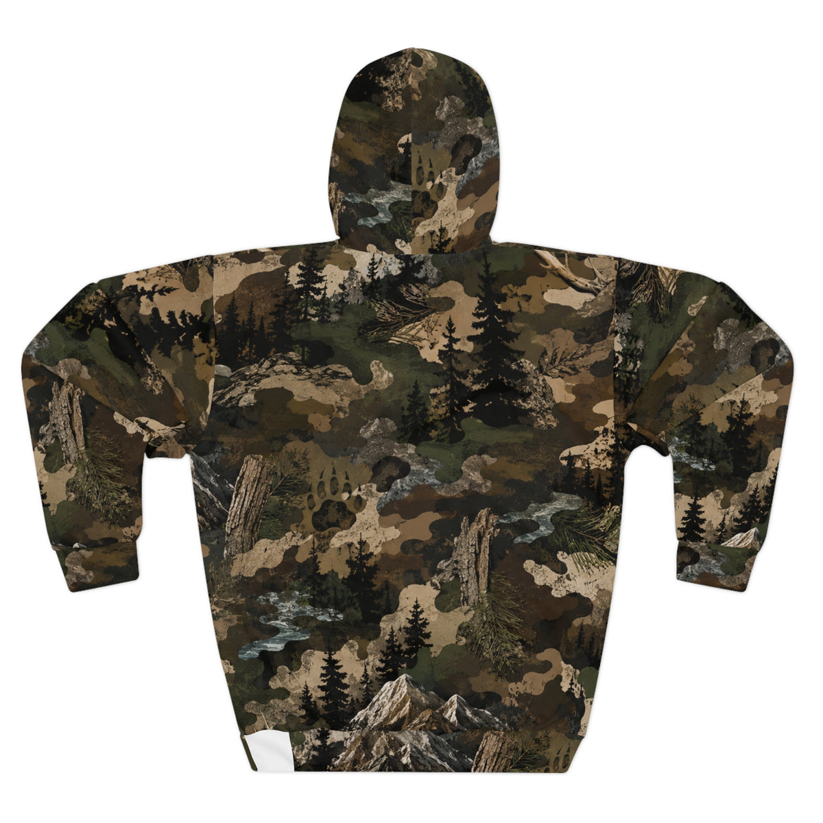 Camo Mountain Hoodie — Forest Scenic All-Over Print