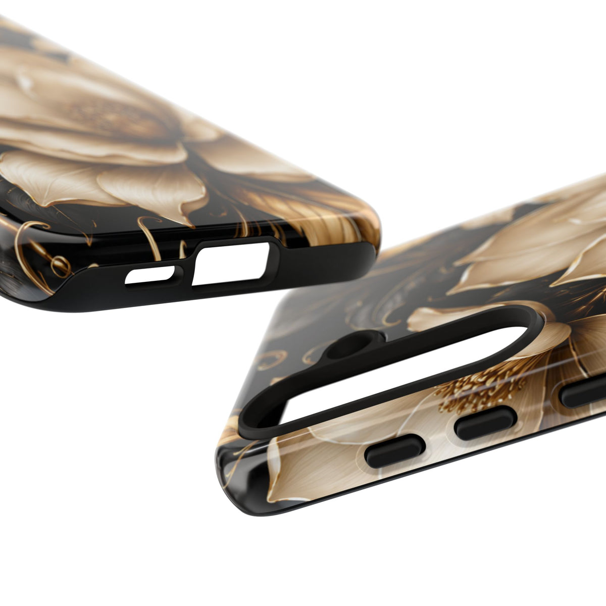 Floral Tough Case — Elegant Gold Magnolia Phone Case