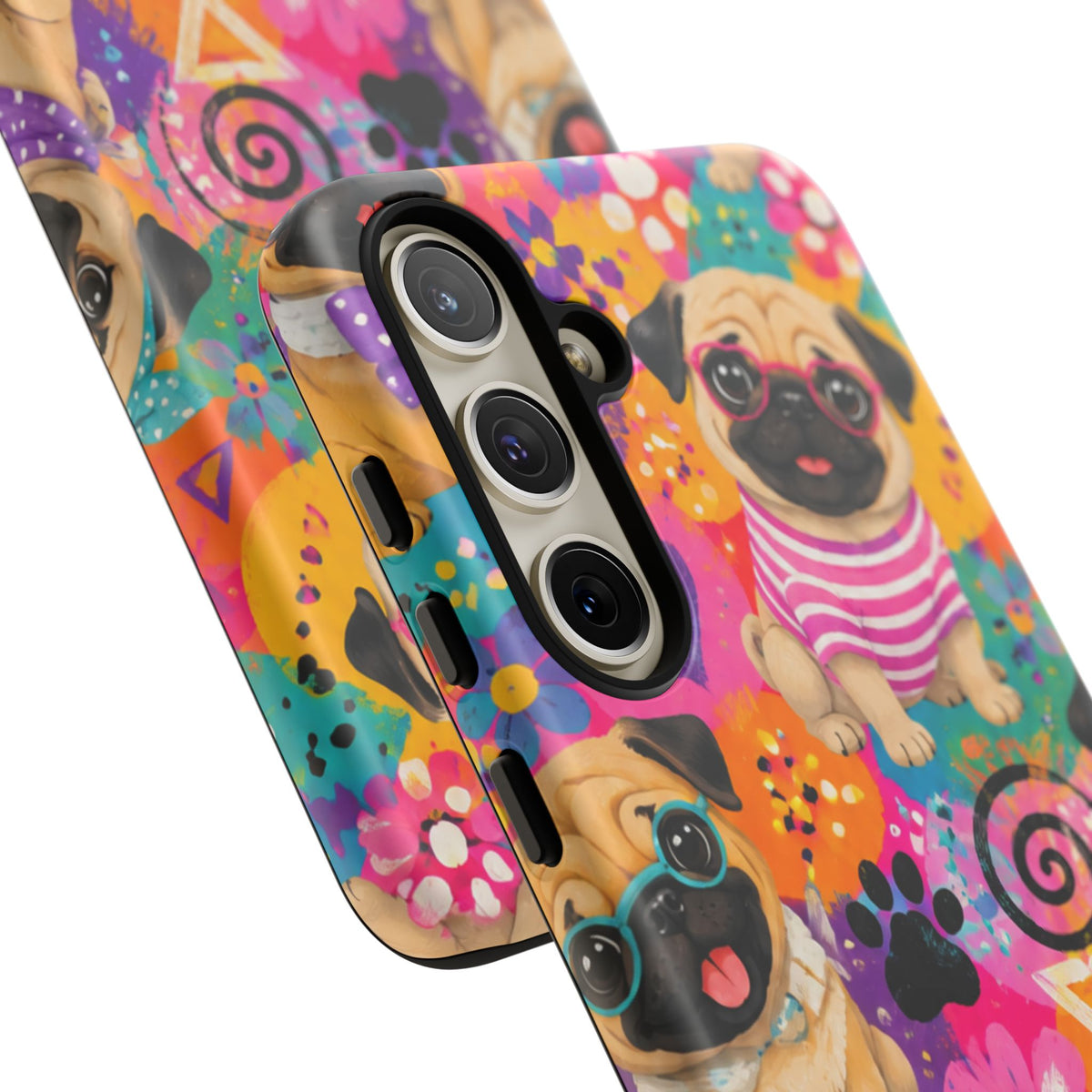 Pug Pop Art Phone Case — Colorful Pug Pattern Tough Case