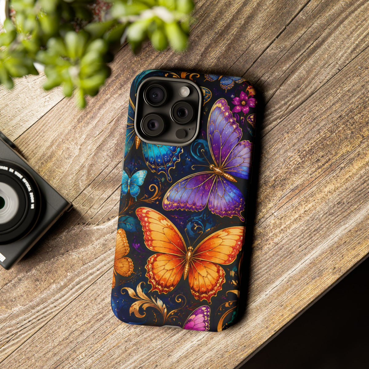 Butterfly Tough Phone Case — Colorful Floral Butterflies Protective Cover