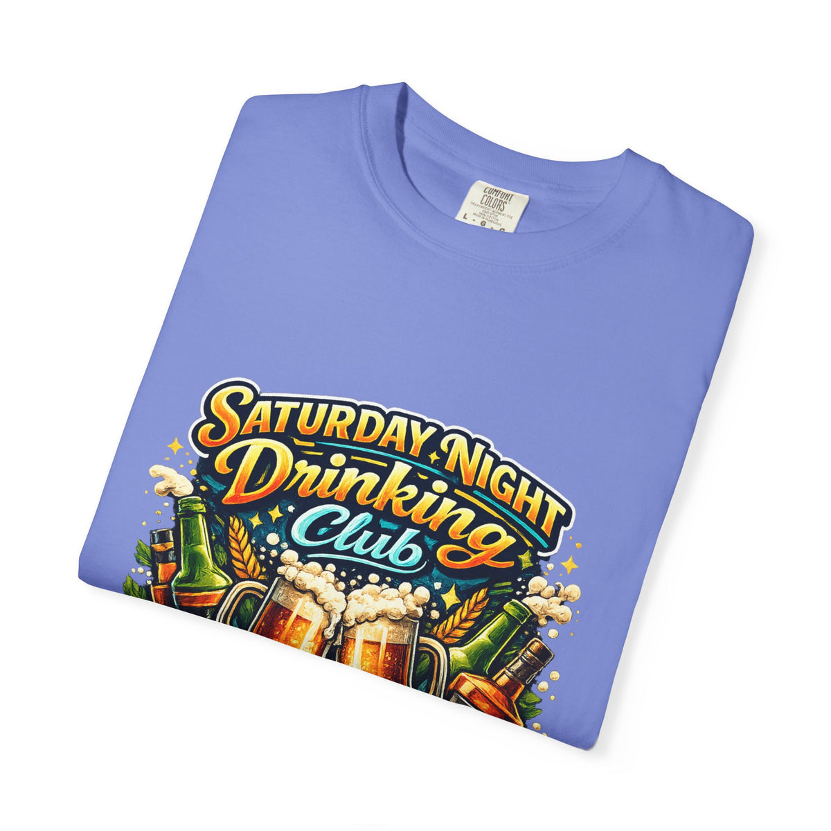 Saturday Night Drinking Club T-shirt | Beer Glasses, Bottles, Members Only