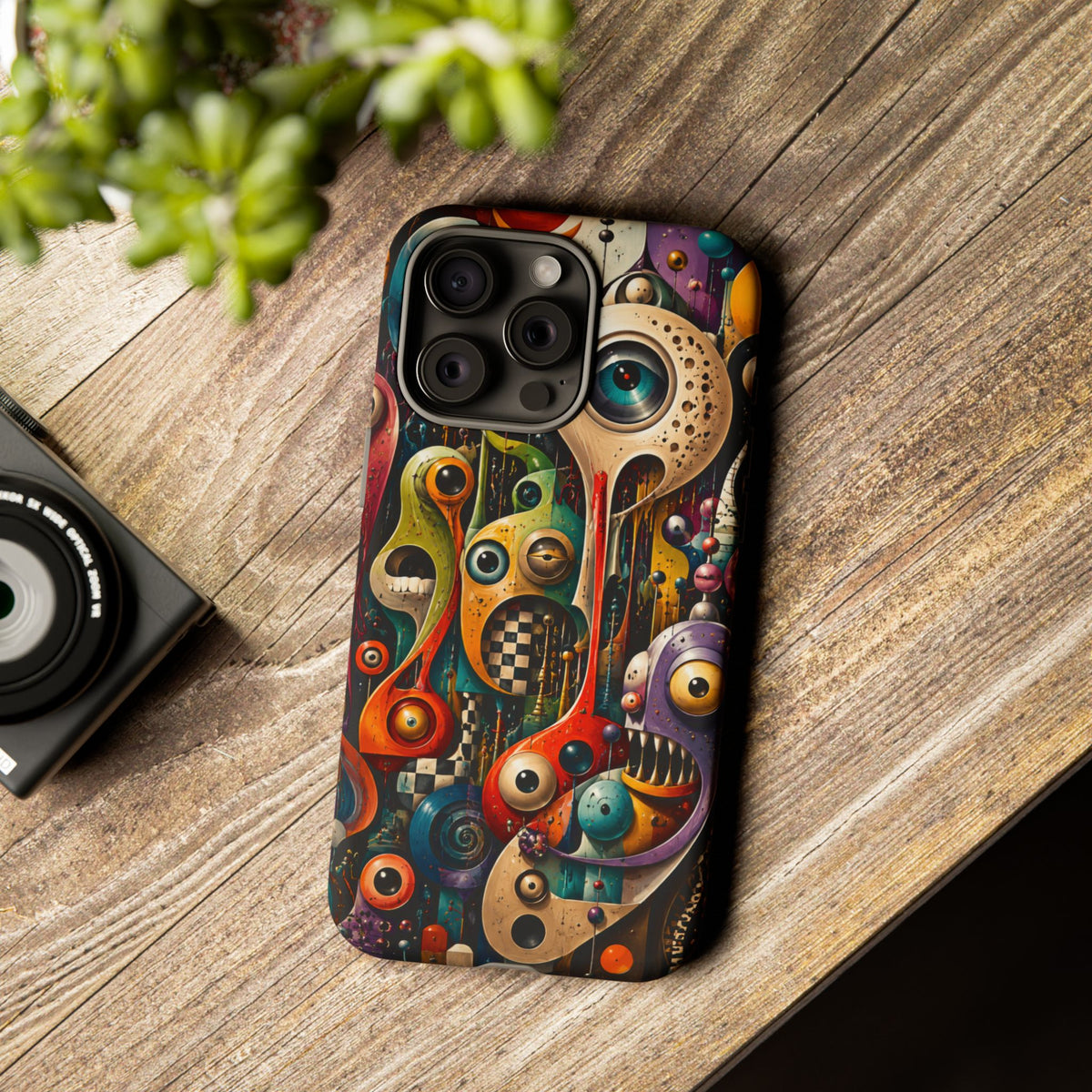 Surreal Monster Art Phone Case — Colorful Abstract Creature Design