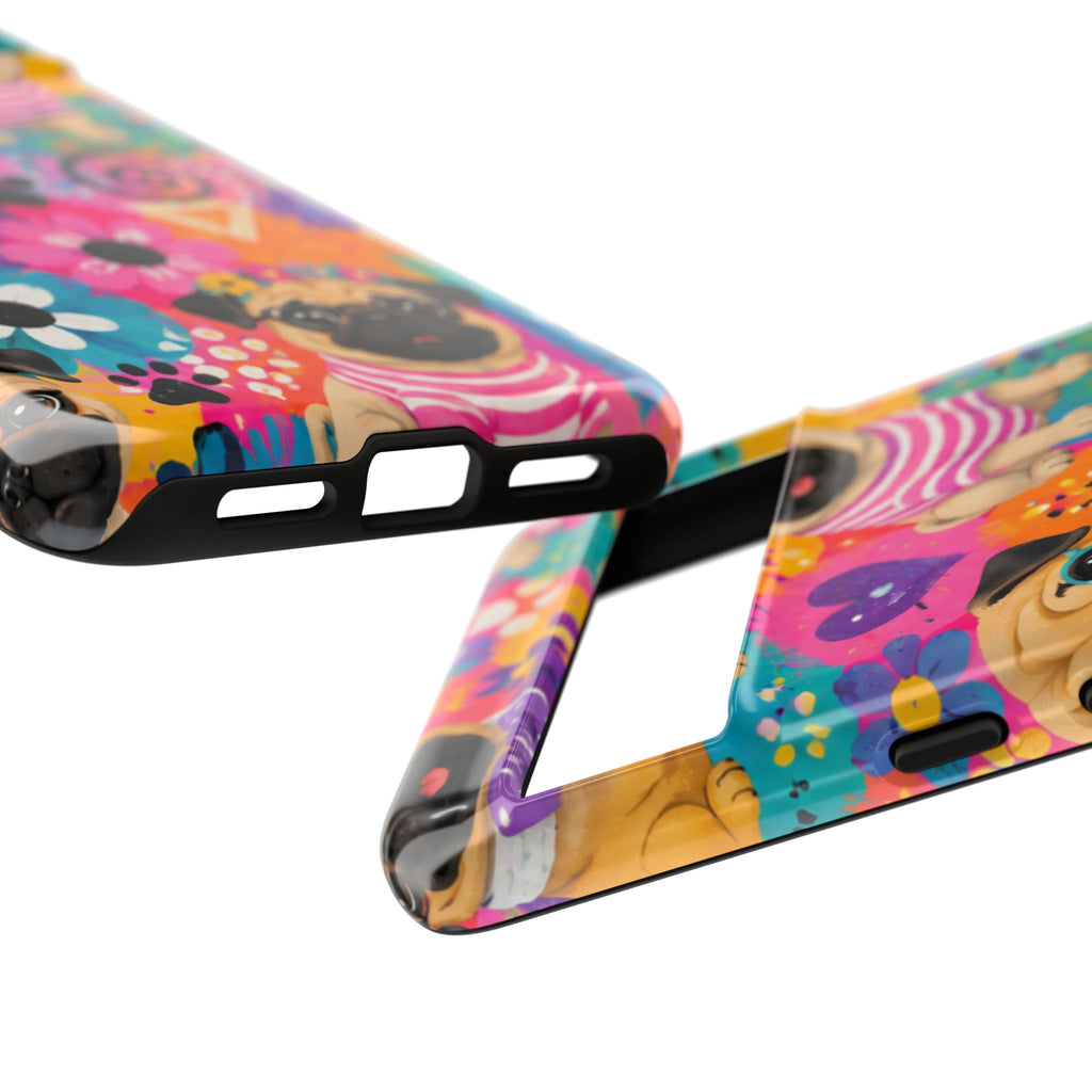 Pug Pop Art Phone Case — Colorful Pug Pattern Tough Case