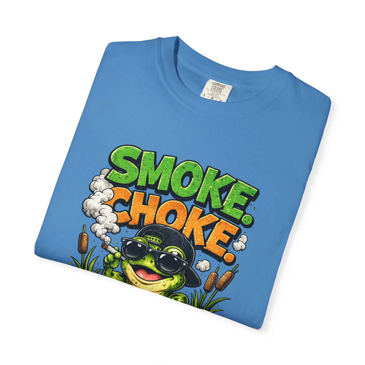 Smoke Choke Croak Frog T-shirt | Graphic Frog Tee