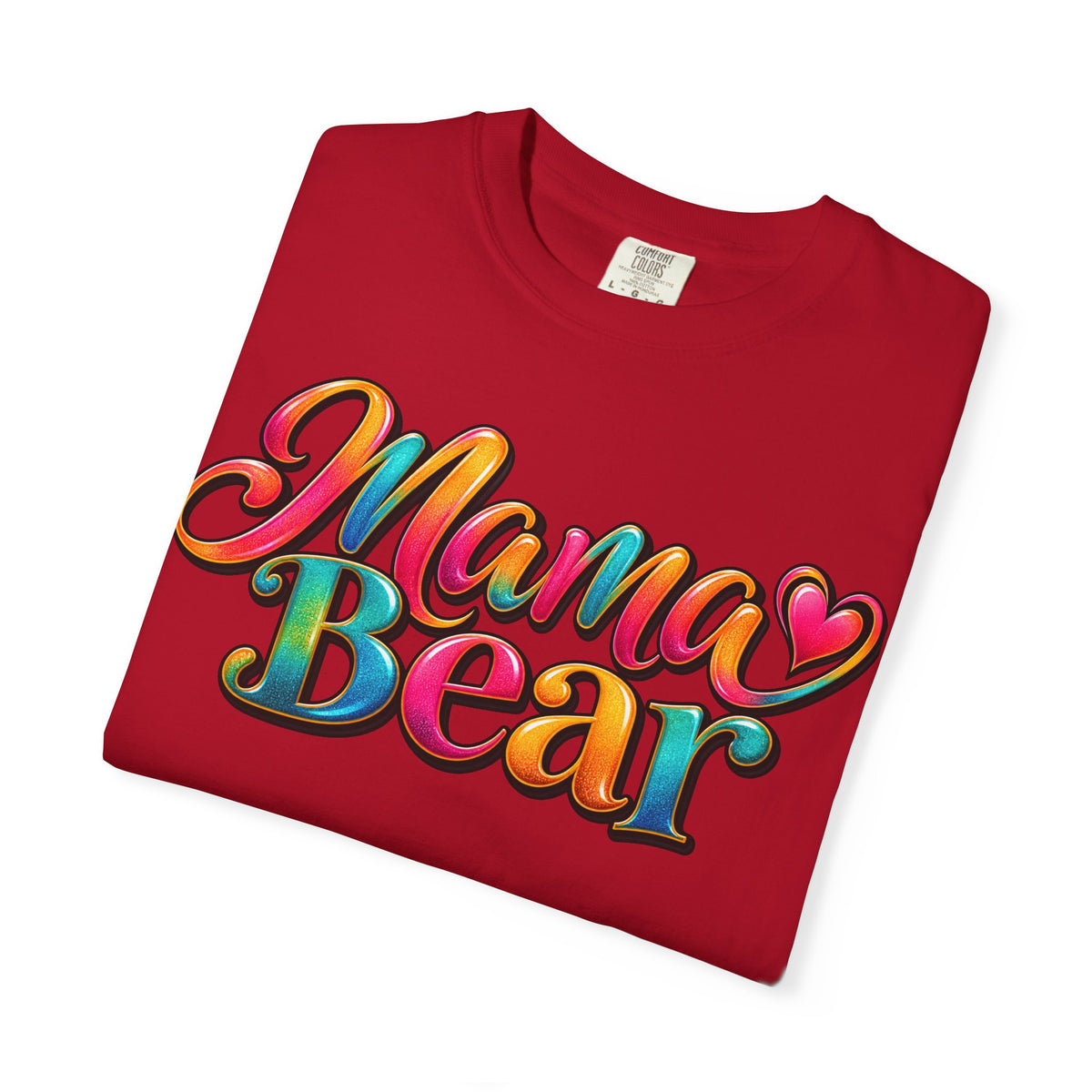 Mama Bear T-Shirt — Colorful Retro Script Mother's Day Tee