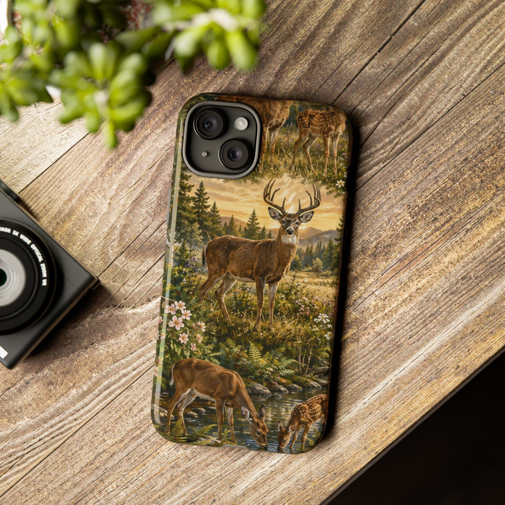 Deer Forest Phone Case — Woodland Bucks Nature iPhone Cover
