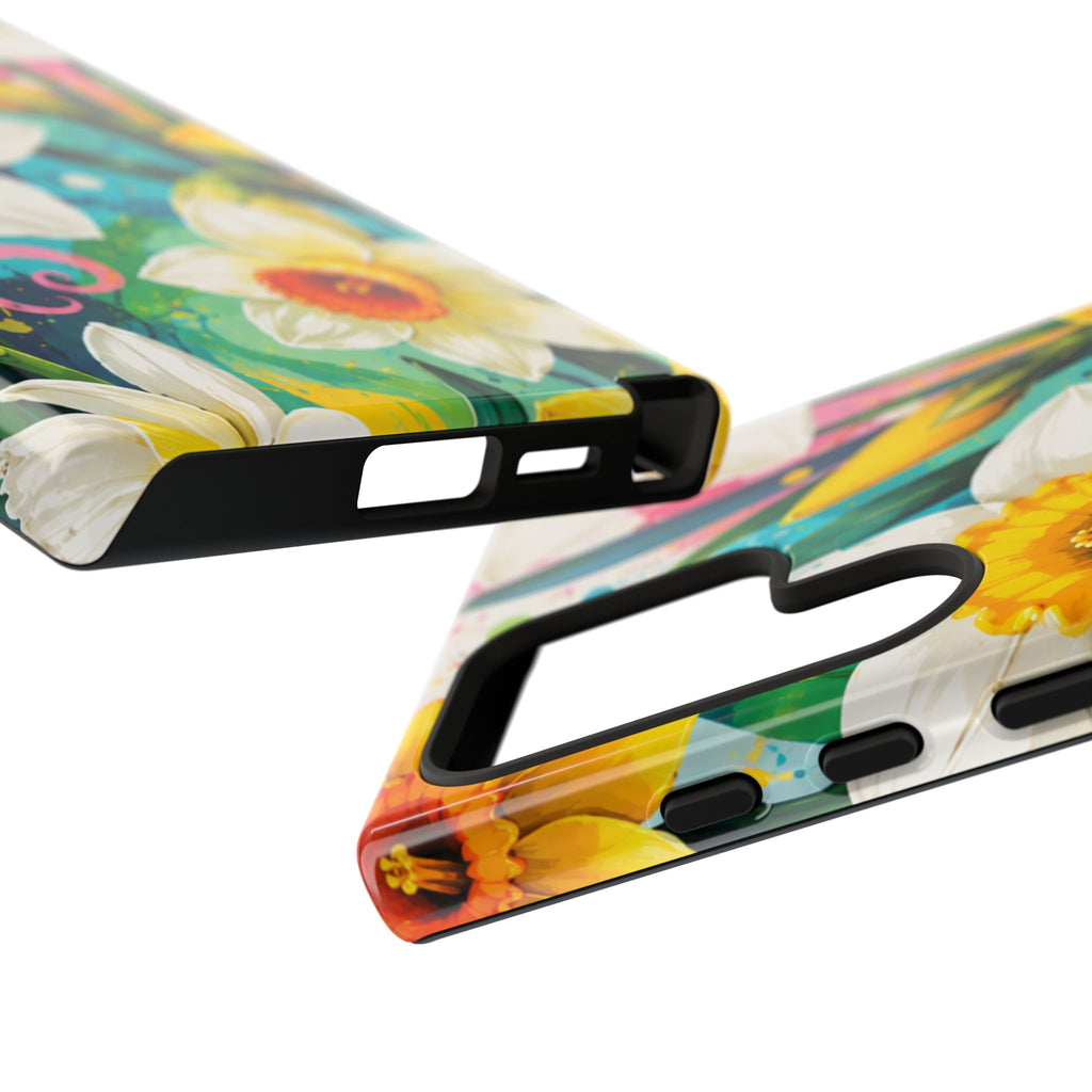Daffodil Floral Phone Case — Bright Spring Garden Protective Cover