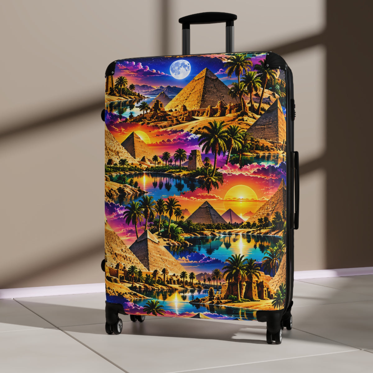 Egyptian Pyramids Carry-On Suitcase – Tropical Sunset Travel Luggage