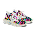 Women's Rainbow Leopard Mesh Sneakers – Colorful Athletic Slip-On Shoes