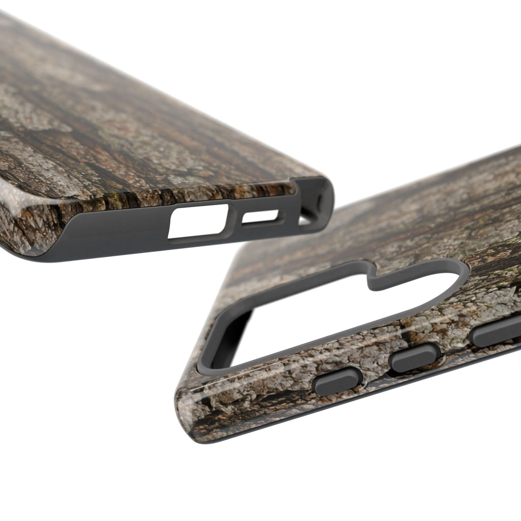 Bark Texture Phone Case - Rugged Woodland Camouflage for Nature Lovers