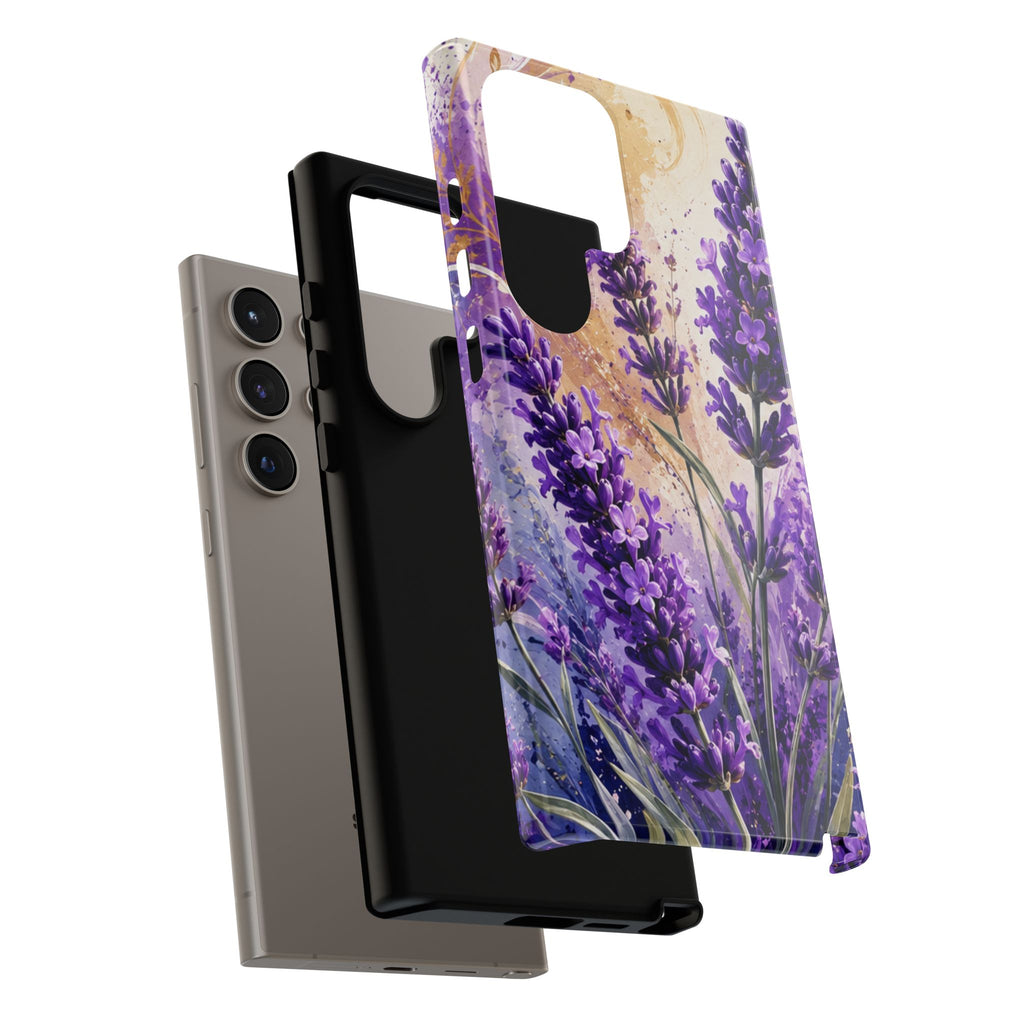 Lavender Bouquet Tough Phone Case — Protective Floral iPhone Case