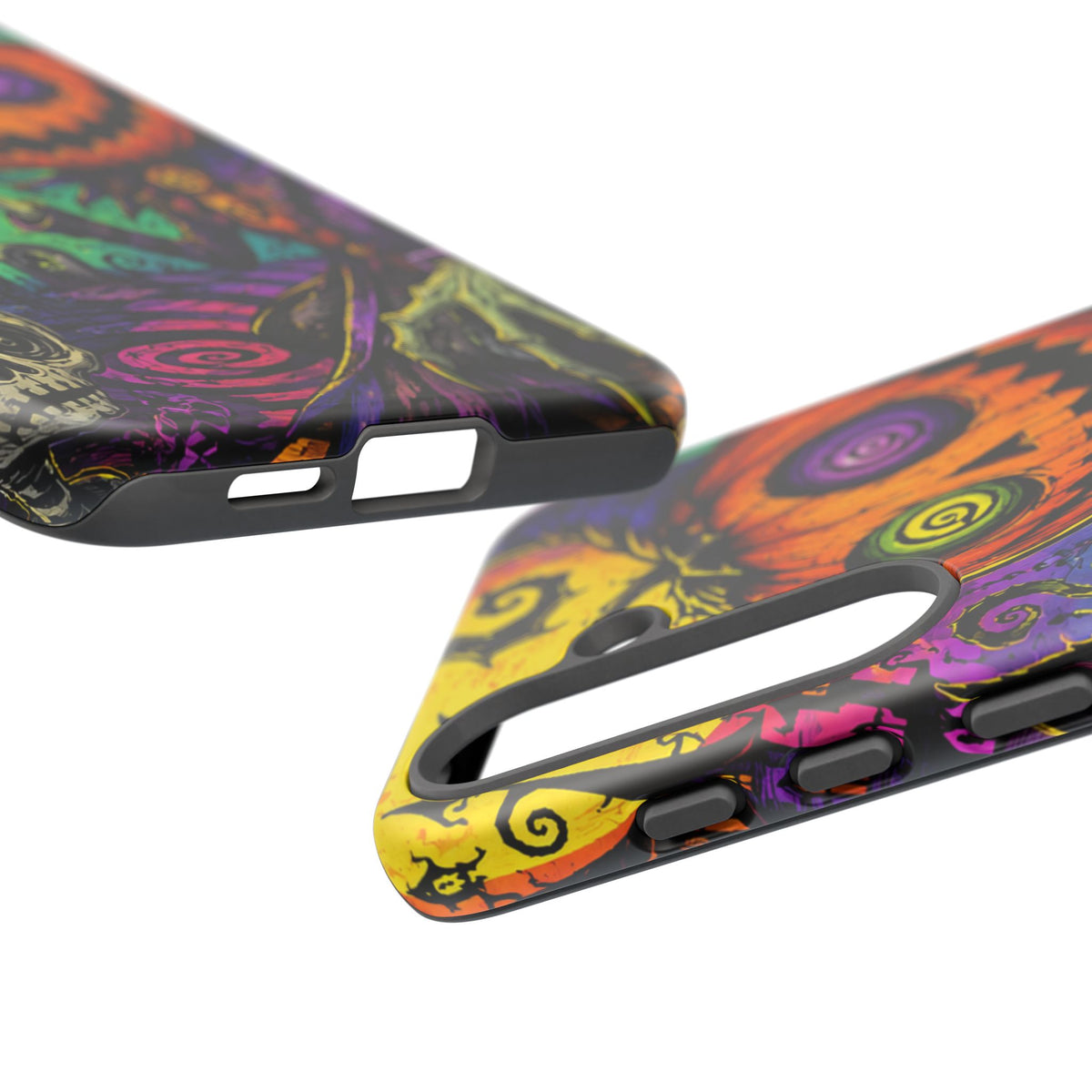 Halloween Pumpkin Skull Phone Case — Psychedelic Jack-o'-Lantern Tough Case