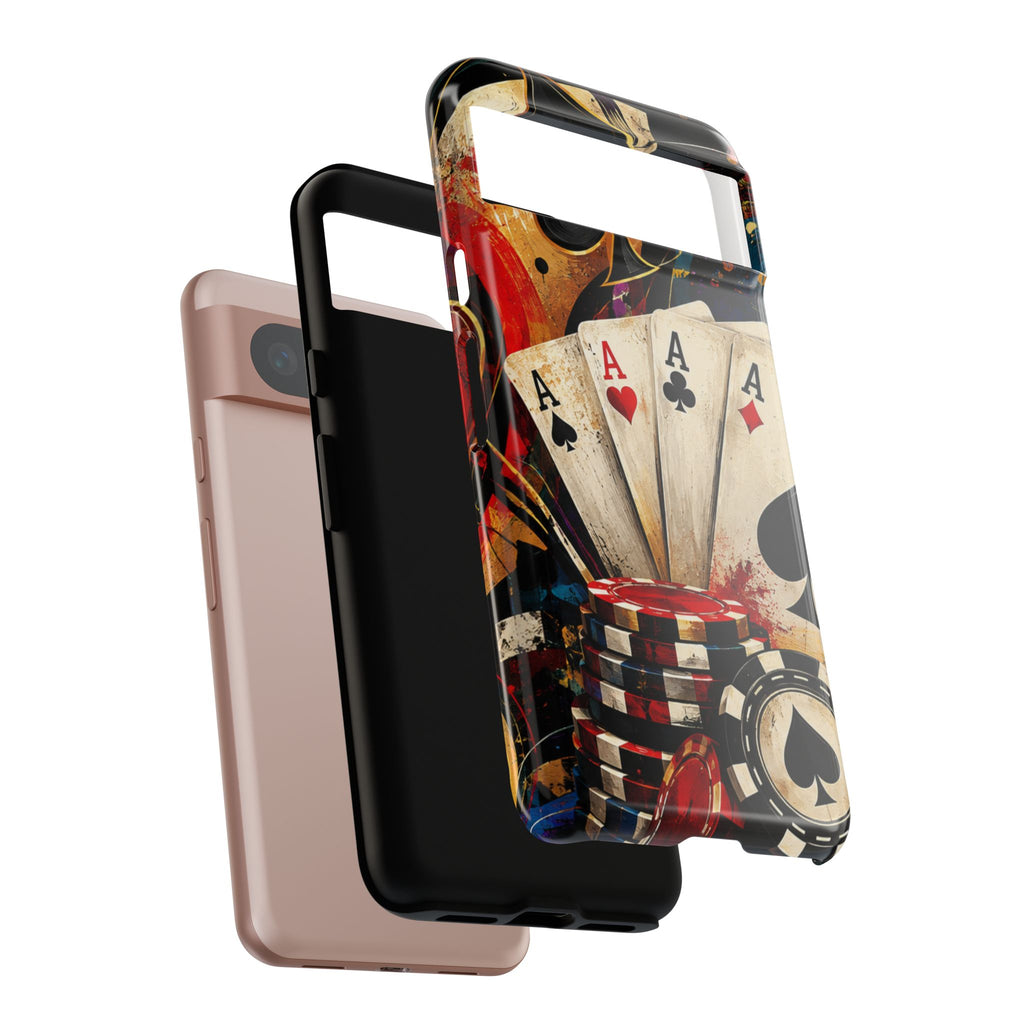 Casino Poker Ace Phone Case — Vintage Playing Cards & Chips Protective Cover