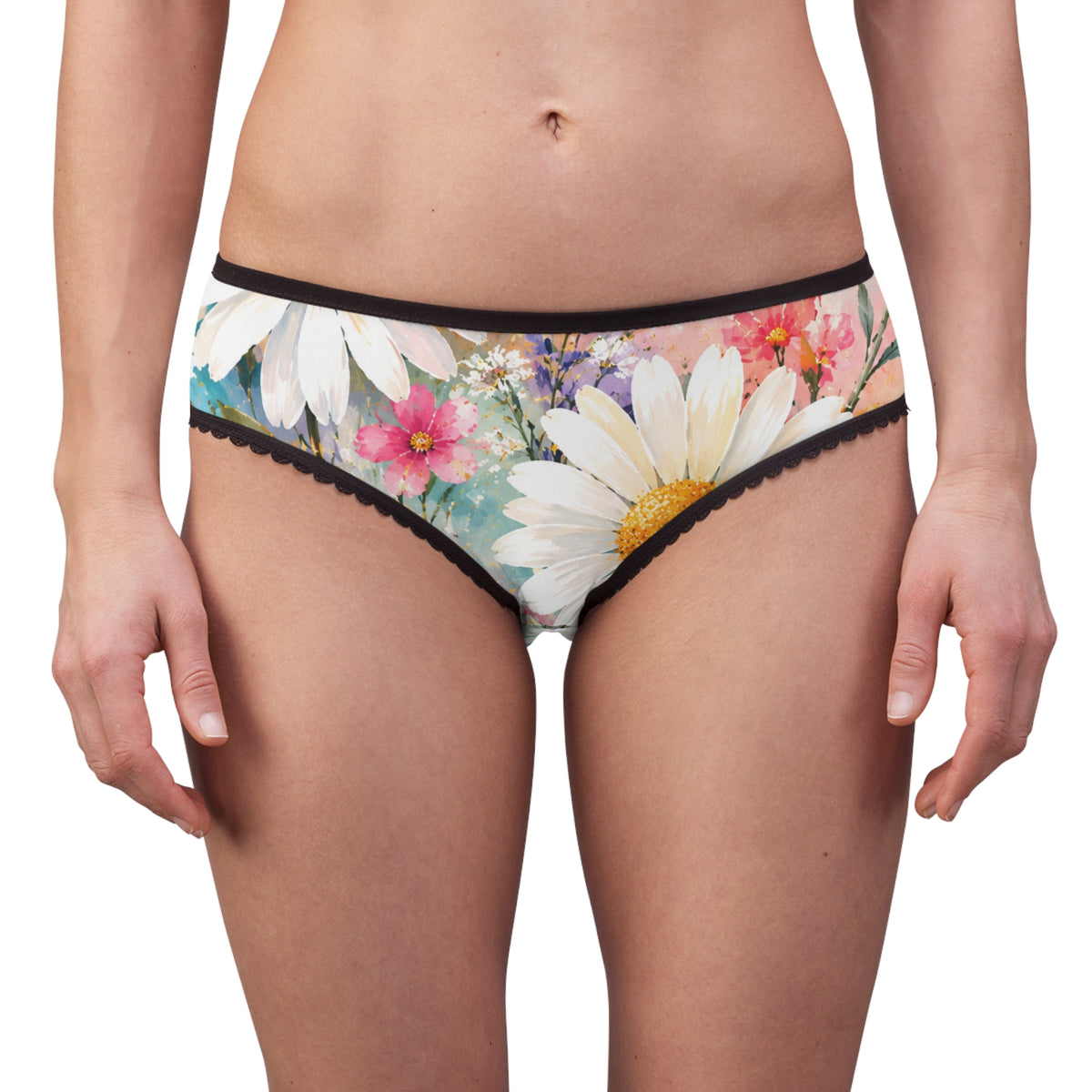 Daisy Meadow Floral Women's Briefs — Soft All-Over Print
