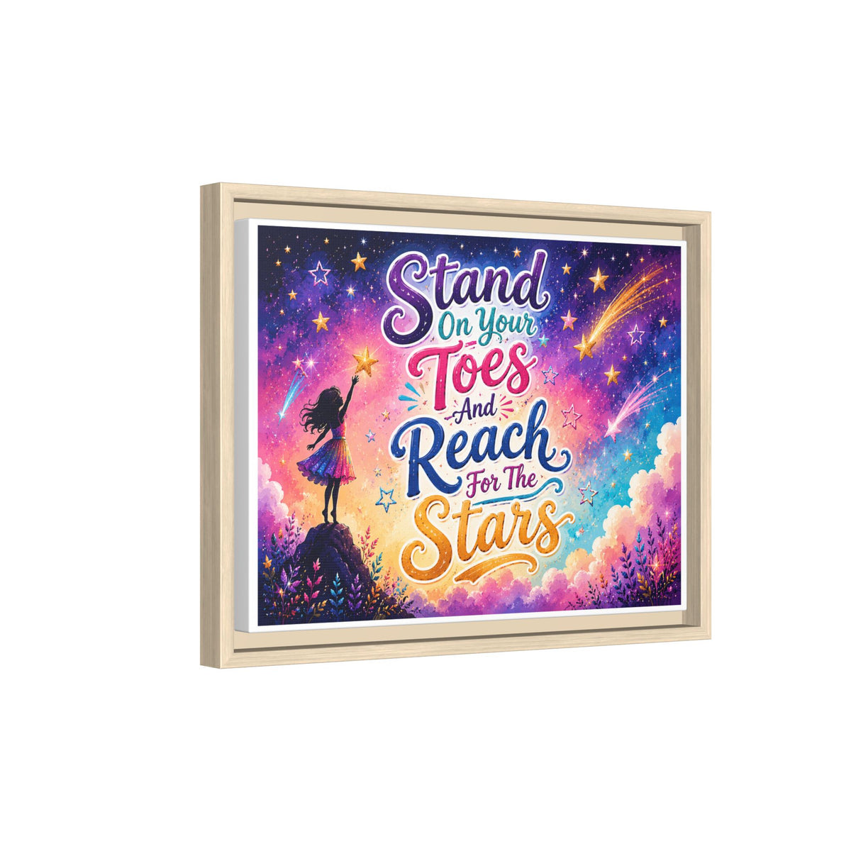 Stand On Your Toes And Reach For The Stars Wall Art, Canvas