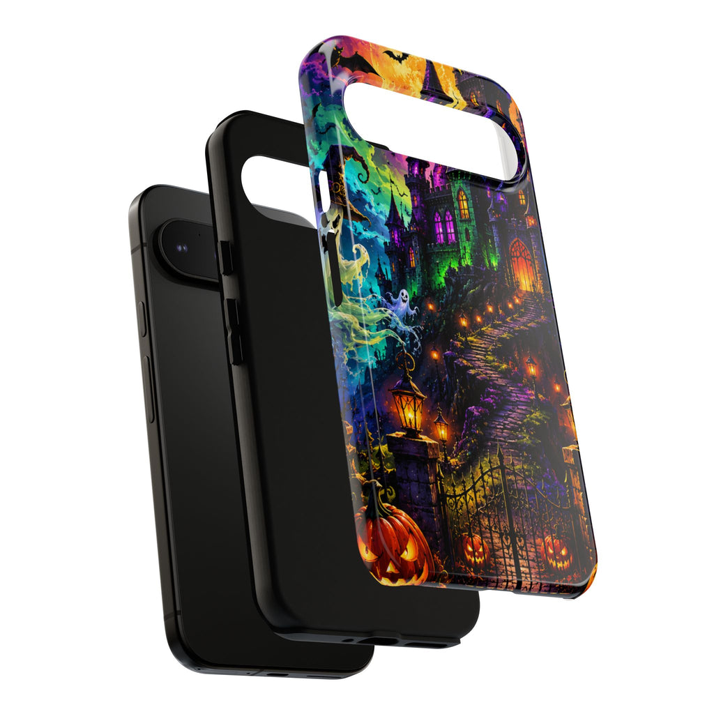 Halloween Haunted Castle Phone Case — Spooky Pumpkin & Ghost Tough Case