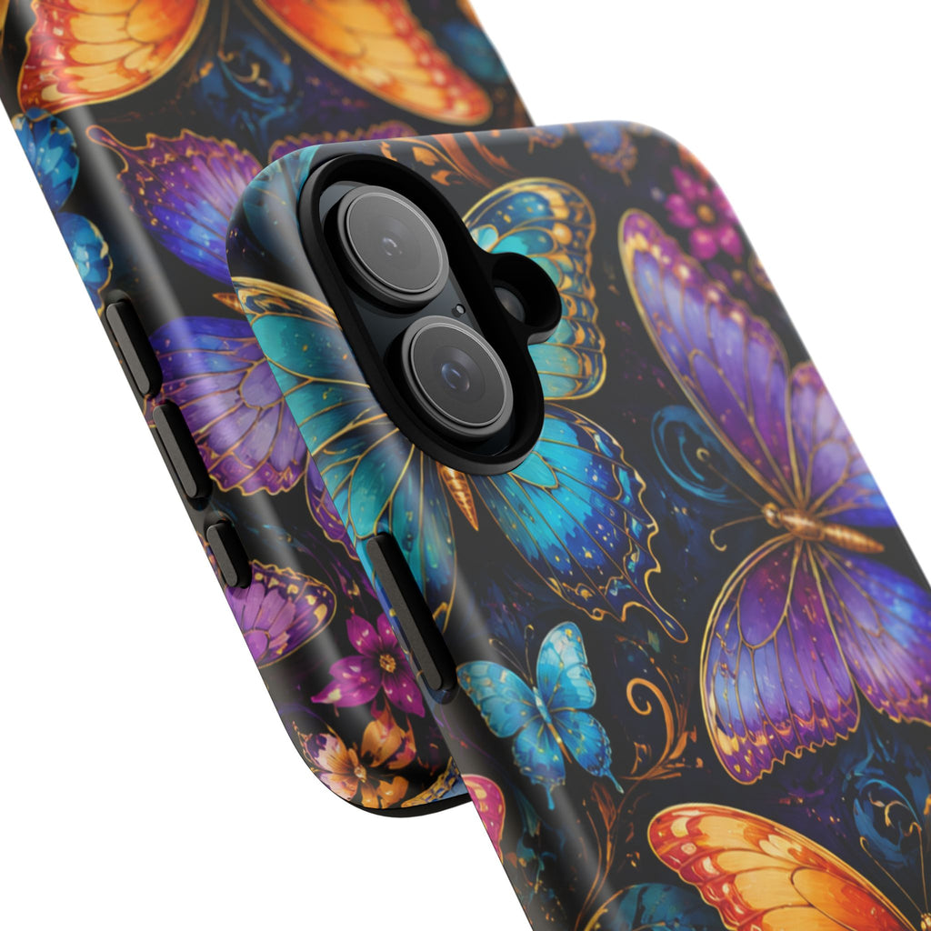 Butterfly Tough Phone Case — Colorful Floral Butterflies Protective Cover