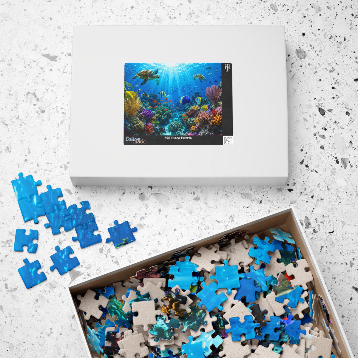 Underwater Reef Jigsaw Puzzle — Sea Turtles & Tropical Fish (110–1014 pcs)