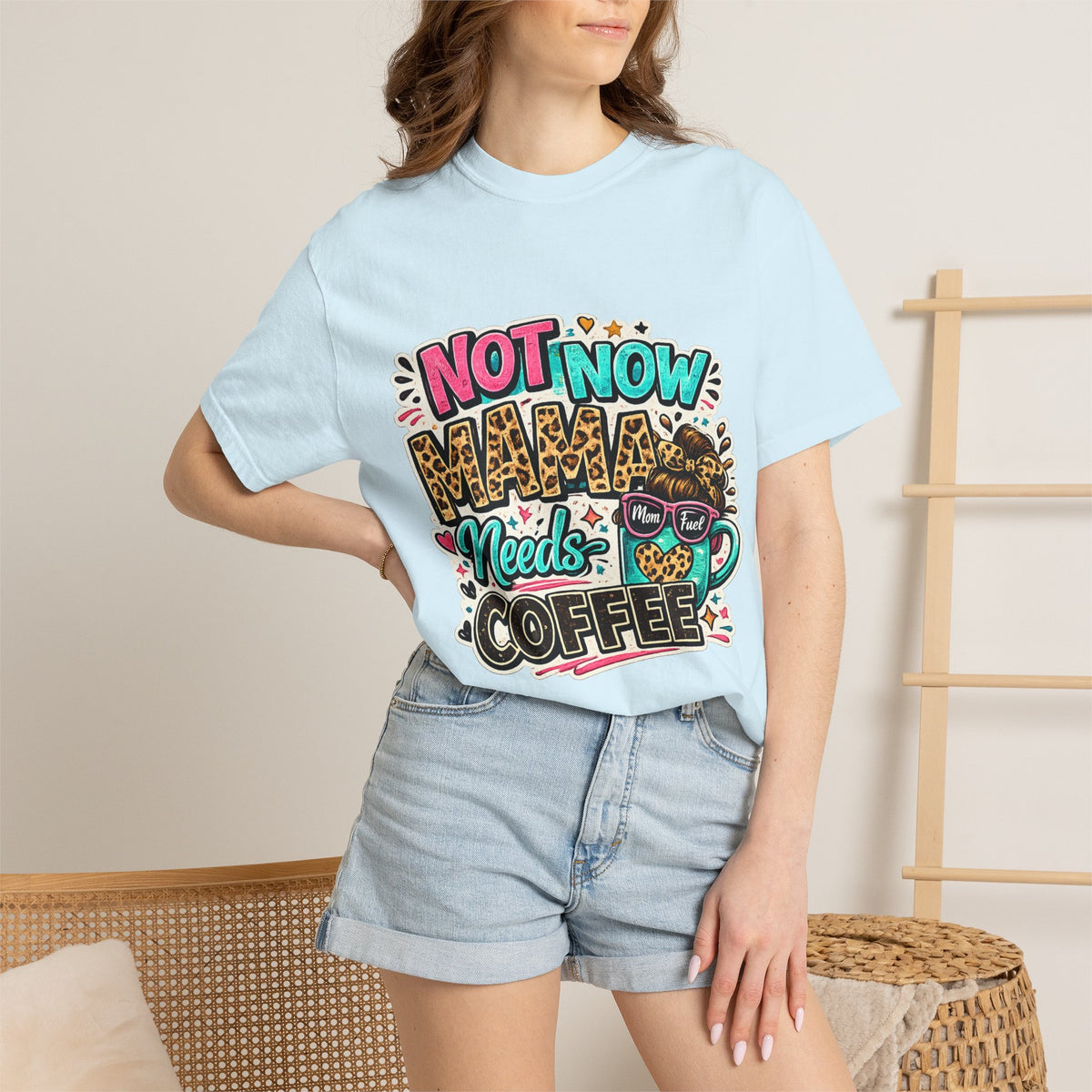 Not Now Mama Needs Coffee T-shirt | Mom Coffee Graphic Tee