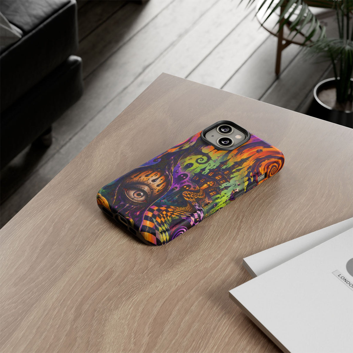 Phone Case — Psychedelic Haunted House Halloween Design